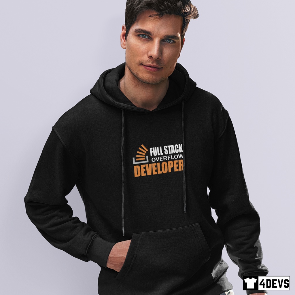 Áo Hoodie nam FullStack Overflow Developer dành cho Lập trình viên