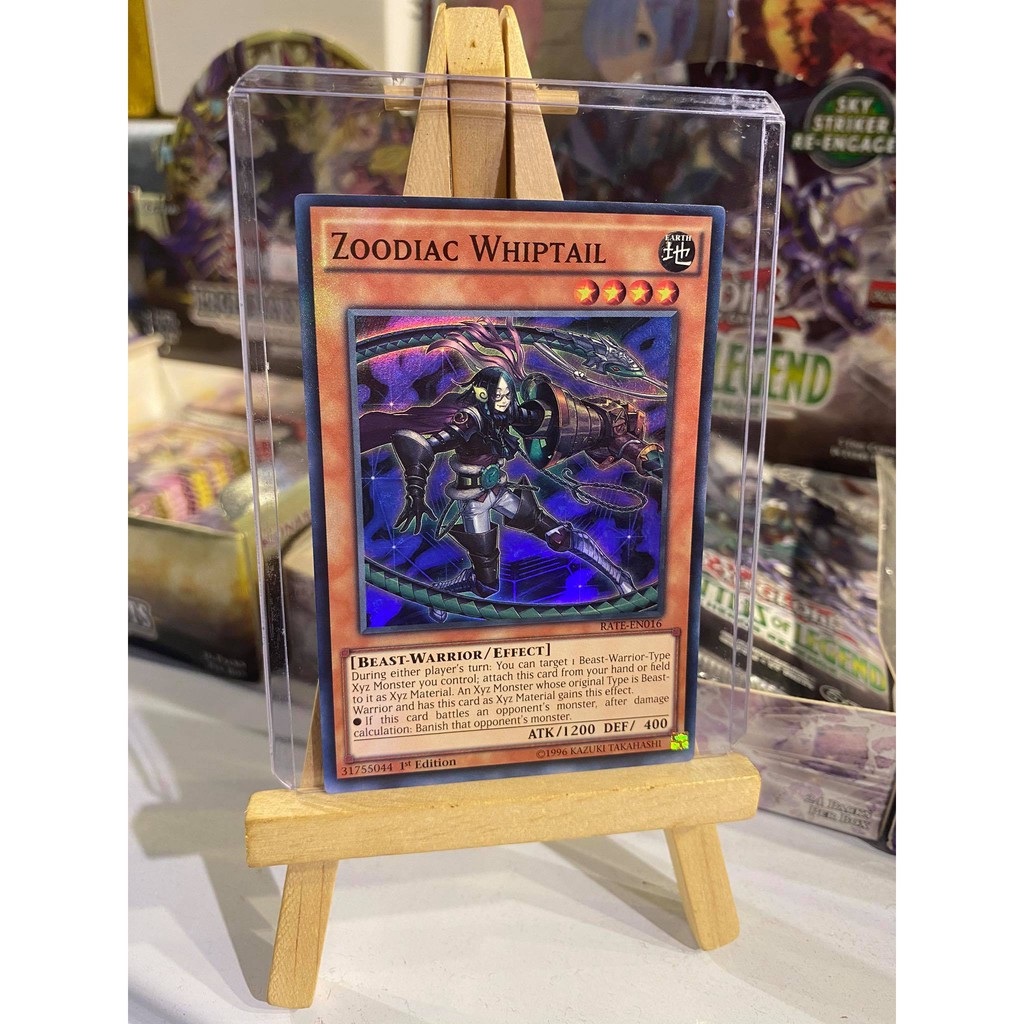 Lá bài thẻ bài Yugioh Zoodiac Whiptail - Super Rare - Tặng bọc bài nhựa bảo quản