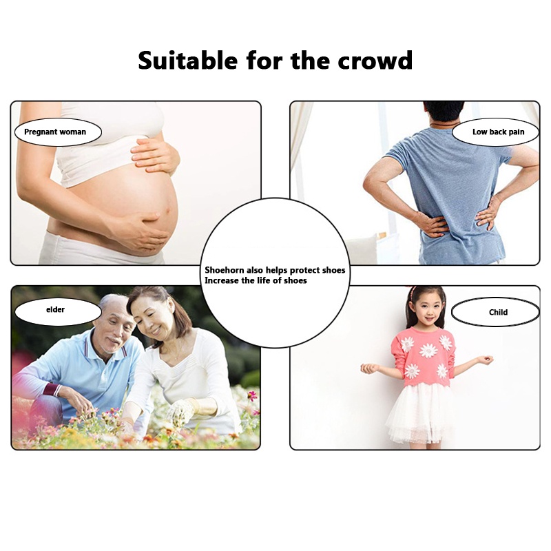 1 Chiếc Giày Kim Loại (42Cm + 15cm) Tay Cầm Dài Sáng Bóng Cho Người Lớn Tuổi / Trẻ Em