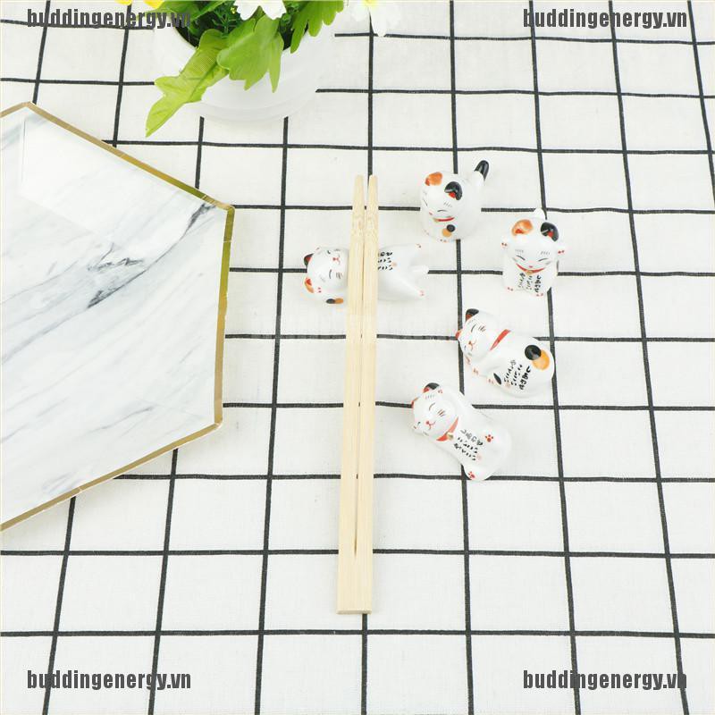 Hộp Đựng Đũa Bằng Sứ Hình Mèo May Mắn Kiểu Nhật Bản Dễ Thương