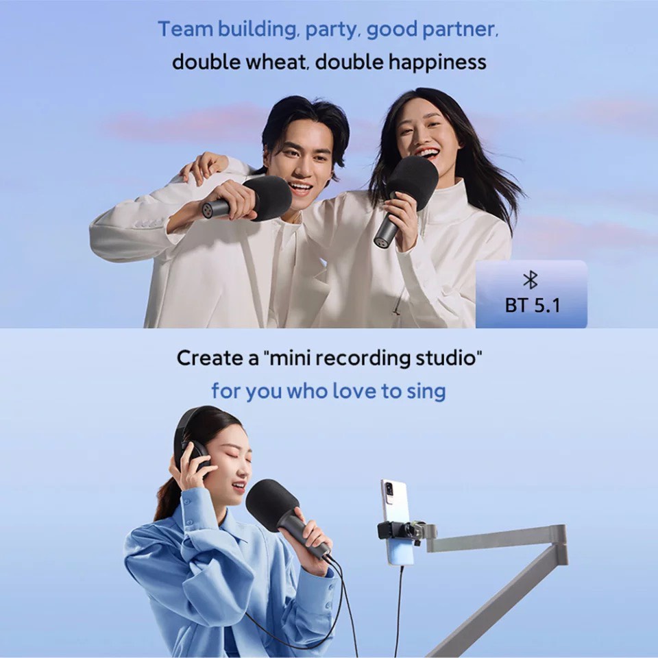 [Mã ELHACE giảm 4% đơn 300K] Micro karaoke xiaomi mijia bluetooth không dây,công nghệ giảm tiếng ồn thông minh