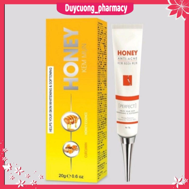KEM MỤN HONEY ANTI-ACNES TINH CHẤT MẬT ONG, NGỪA MỤN, LÀM MỜ THÂM NÁM SÁNG DA – BẠCH LIÊN ELIZA 20G