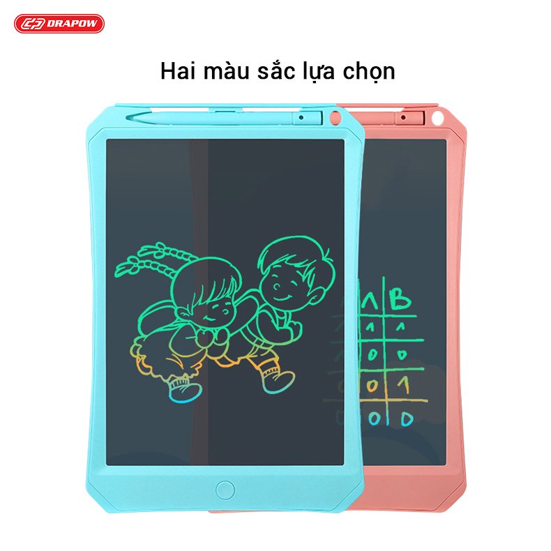 Bảng vẽ điện tử LCD Drapow BV02 công nghệ xoá 1 chạm, bút cảm ứng mượt mà, thao tác dễ dàng