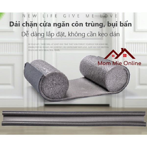 Dải xốp chặn cửa chống côn trùng, bụi bẩn, tránh kẹt chân bé tiện dụng