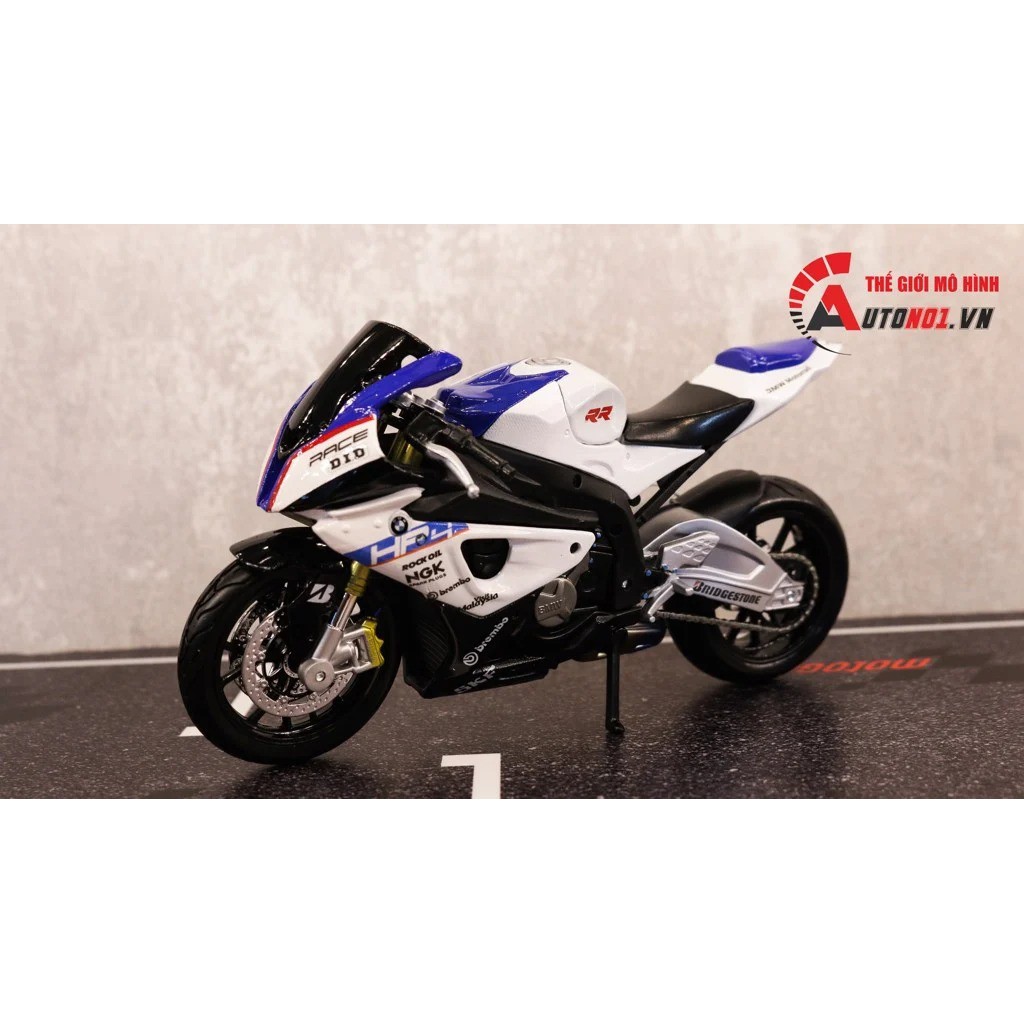 MÔ HÌNH XE BMW S1000RR HP4 ĐỘ PÔ SC 1:12 AUTONO1 D022