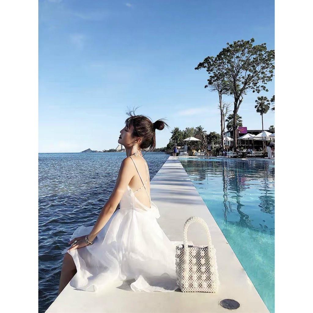 Đầm voan hoa mùa hè, đầm xòe trẻ trung, năng động cho phái nữ, hàng đẹp bán shop, phom dưới 52kg tùy chiều cao | BigBuy360 - bigbuy360.vn