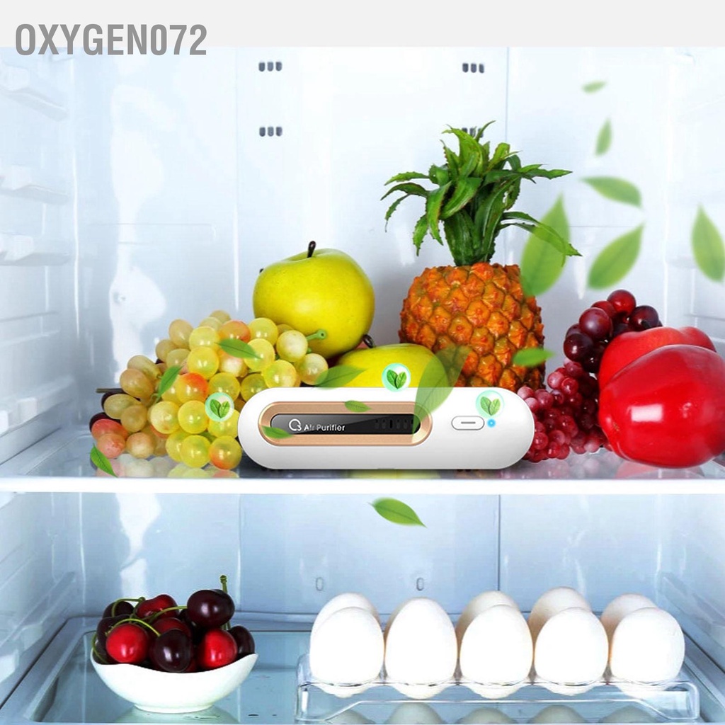 Oxygen072 Máy lọc không khí trong tủ lạnh Giảm mùi hiệu quả Khử trùng Giữ lại sự tươi mát khử với chế độ kép