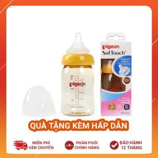 Bình Sữa Pigeon Cổ Rộng Cao Cấp 160ml/240ml cho bé