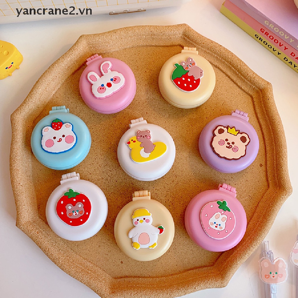 (Hàng Mới Về) Lược Tích Hợp Gương Tích Hợp Mát Xa Họa Tiết Tùy Chọn Nhỏ Gọn Và Đáng Yêu