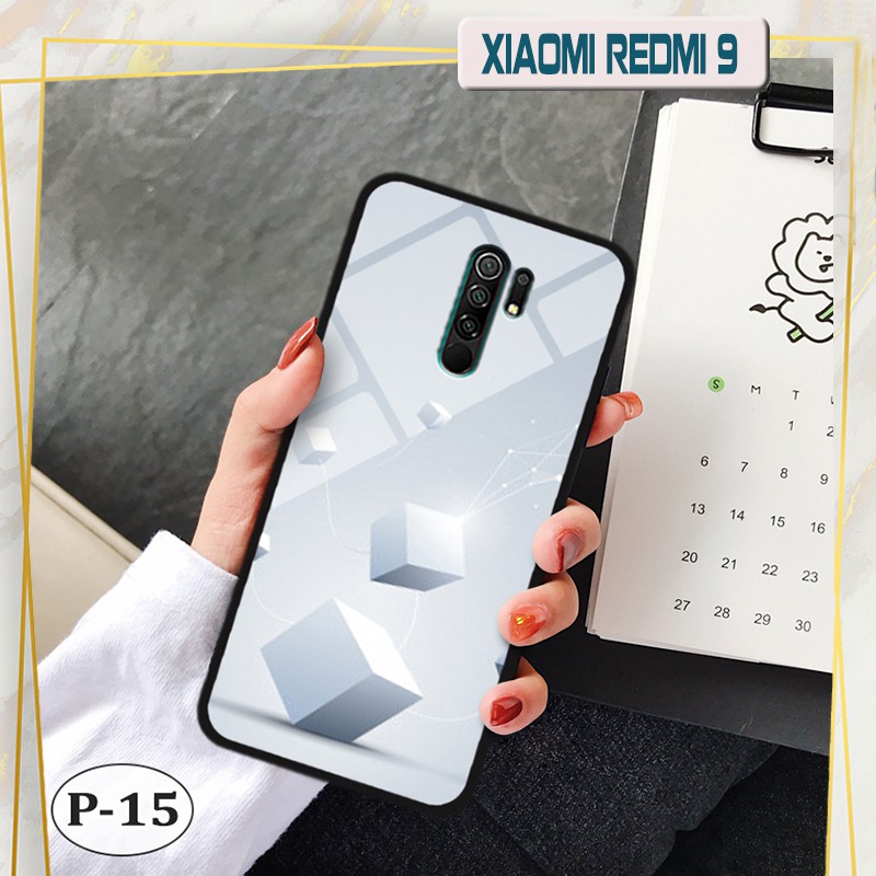 Ốp lưng kính Xiaomi Redmi 9- hình 3D
