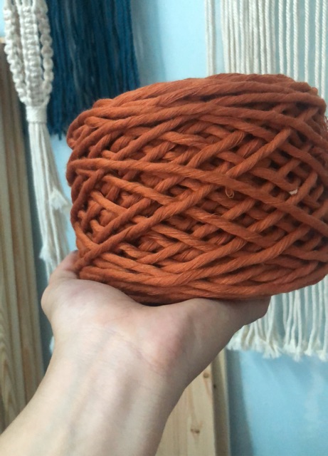 Dây 1 xoắn cotton màu thắt macrame