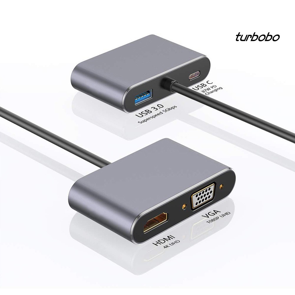 Bộ Chia Cổng Sạc / Âm Thanh / Hình Ảnh Từ C Sang Hdmi 4k Vga Usb 3.0