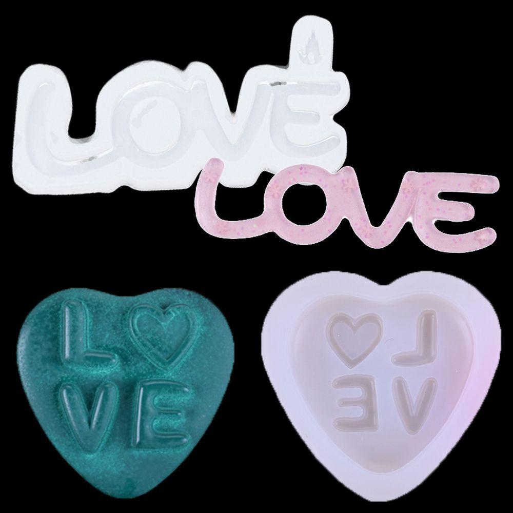 LONTIME Khuôn Silicone Làm Mặt Dây Chuyền Hình Chữ LOVE