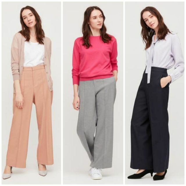 Quần tây nữ ống rộng thanh lịch, duyên dáng của UNIQLO