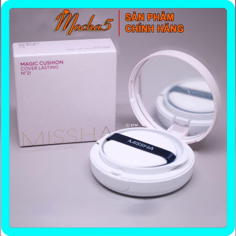Phấn Nước Loại 1 LÕI Missha Magic Cushion Cover Lasting Che Phủ, Trắng Mịn Da Tự Nhiên Spf50+ PA+++