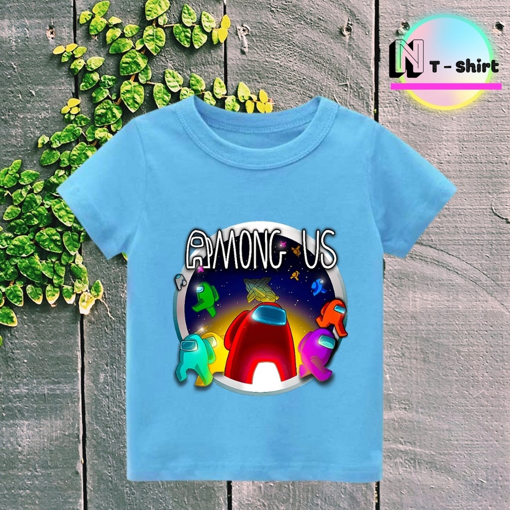 Áo thun bé trai và bé gái, Áo phông trẻ em in hình Game Among US, Áo cotton xịn mặc mát thoải mái NTshirt 05