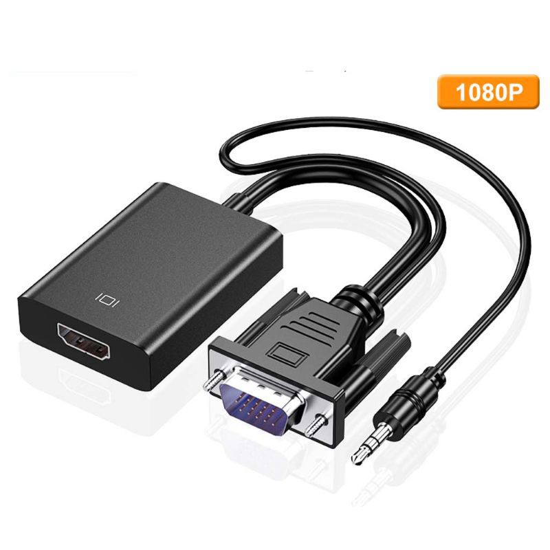 Bộ Chuyển Đổi Vga Sang Hdmi Với Đầu Ra 3.5mm Với Đầu Ra 3.5mm