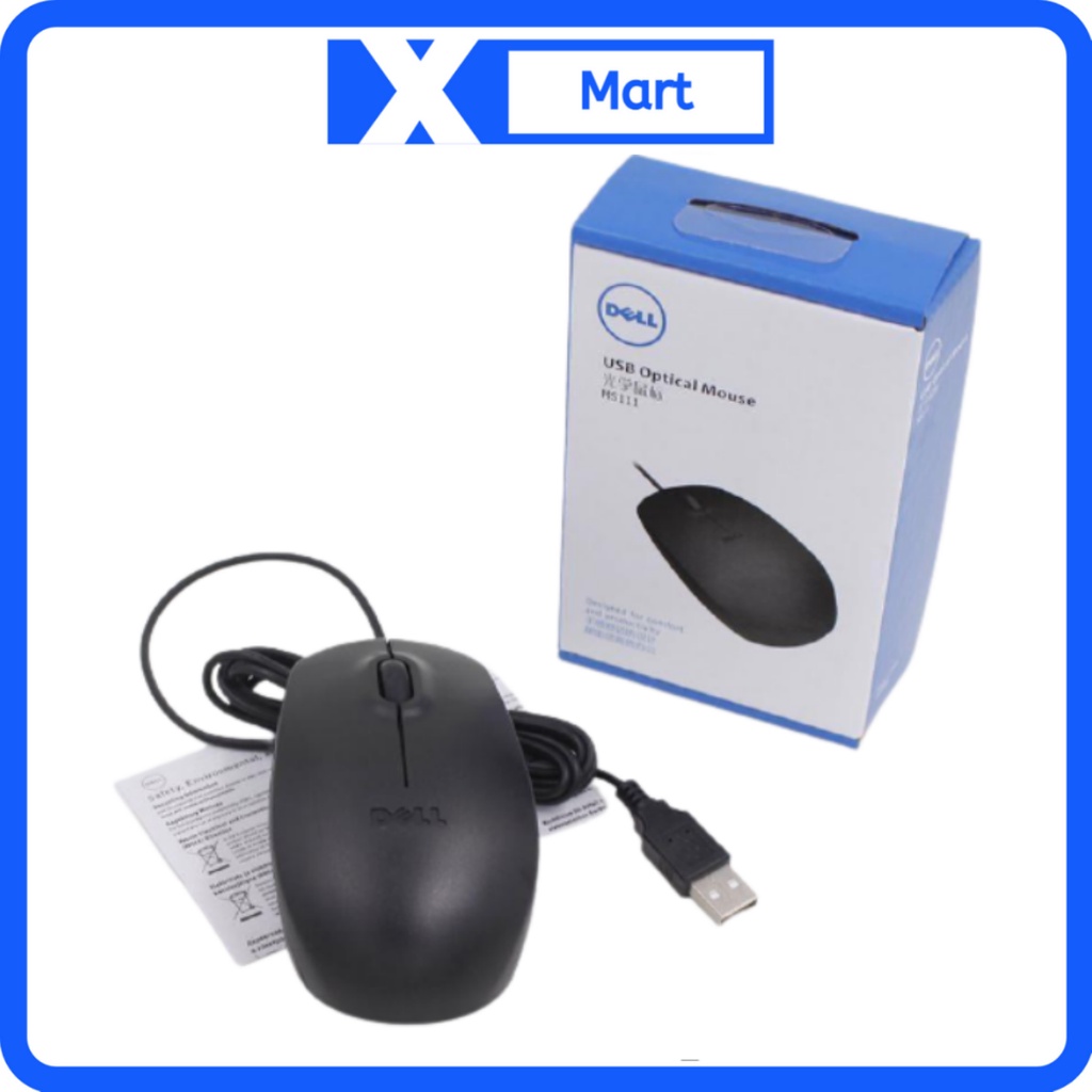 Chuột dây máy tính cổng USB Dell MS111 xài được cho tất cả các dòng máy tính/laptop