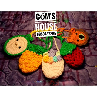 [freeship+tặng vòng dâu gốc] túi len đựng tỏi cho con yêu