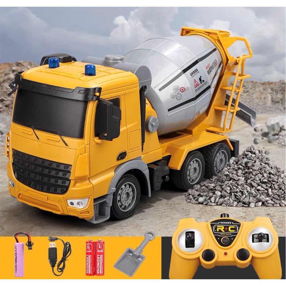 Đồ chơi xe trộn bê tông, xe chở đá điều khiển từ xa - đồ chơi trẻ em cực hot MH: 9000000656