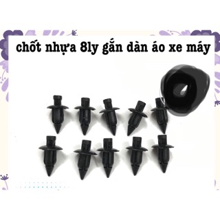 Nút, Vít, Chốt. Nhựa Dàn Áo Xe Máy Bộ 10 Cái