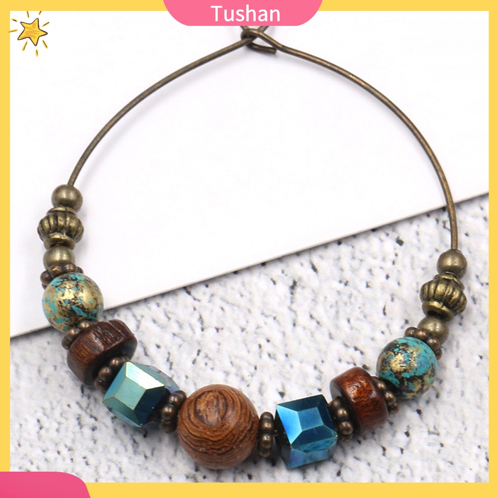 Hoa tai dáng tròn phong cách Bohemian thời trang cho nữ