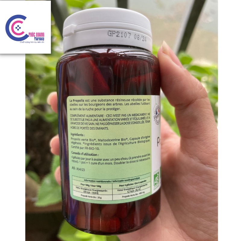 Viên uống keo ong xanh Propolis verte Bio
