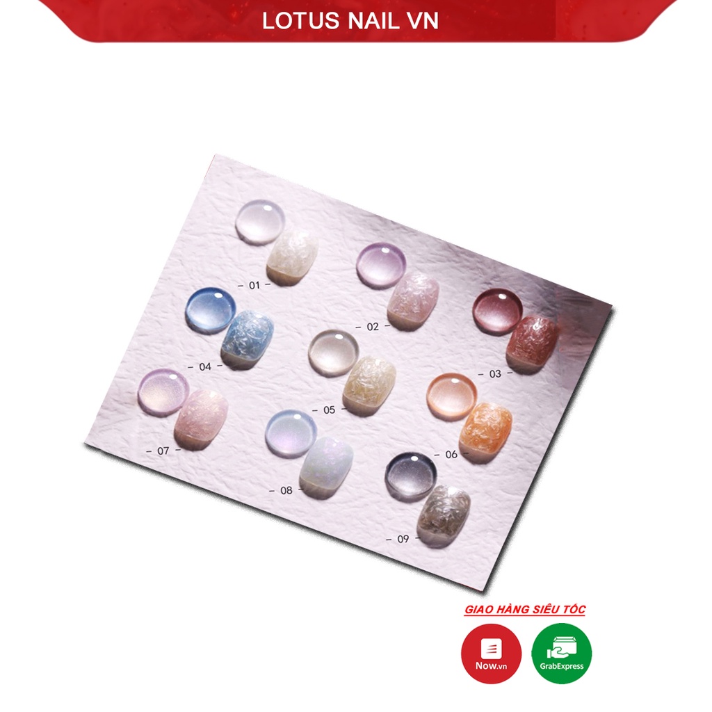 Set sơn gel ngọc trai 3D Vedeeni 9 màu siêu độc đáo mã A61 tặng kèm bảng màu