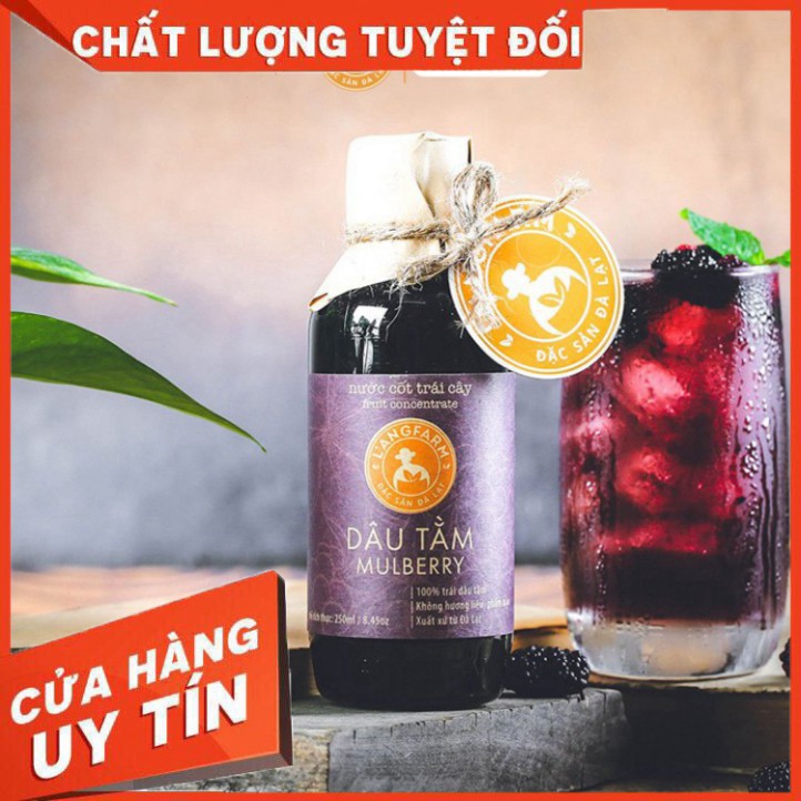 L'angfarm | Nước cốt dâu tằm chai 250ml vệ sinh an toàn thực phẩm ,chế biến từ trái cây tươi ngon.