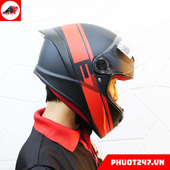 Mũ bảo hiểm fullface EGO E7 - Đen E7 ĐỎ