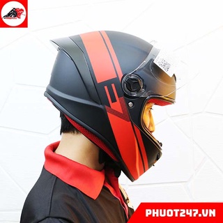 Mũ bảo hiểm fullface EGO E7 - Đen E7 ĐỎ