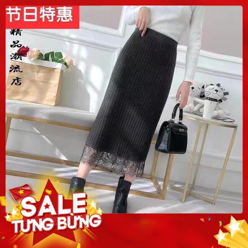 chân váy nữ đẹp /🌸 FREESHIP 🌸 Đơn 250K/ Chân váy len phối ren cao cấp thời trang Hàn Quốc A16 -Hàng nhập khẩu