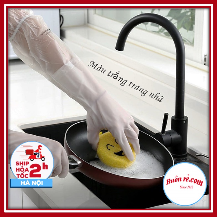 Găng tay cao su siêu dai lót nỉ ấm áp bảo vệ da tay - Găng tay dày siêu dai, có bo chun chống tuột - 00220