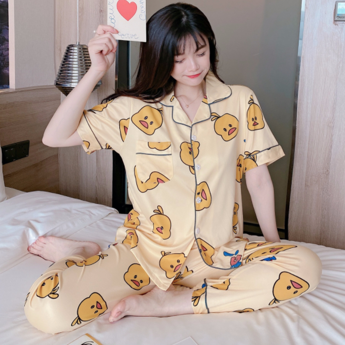 Bộ đồ ngủ pijama NRVP ngắn tay vải cotton 2021