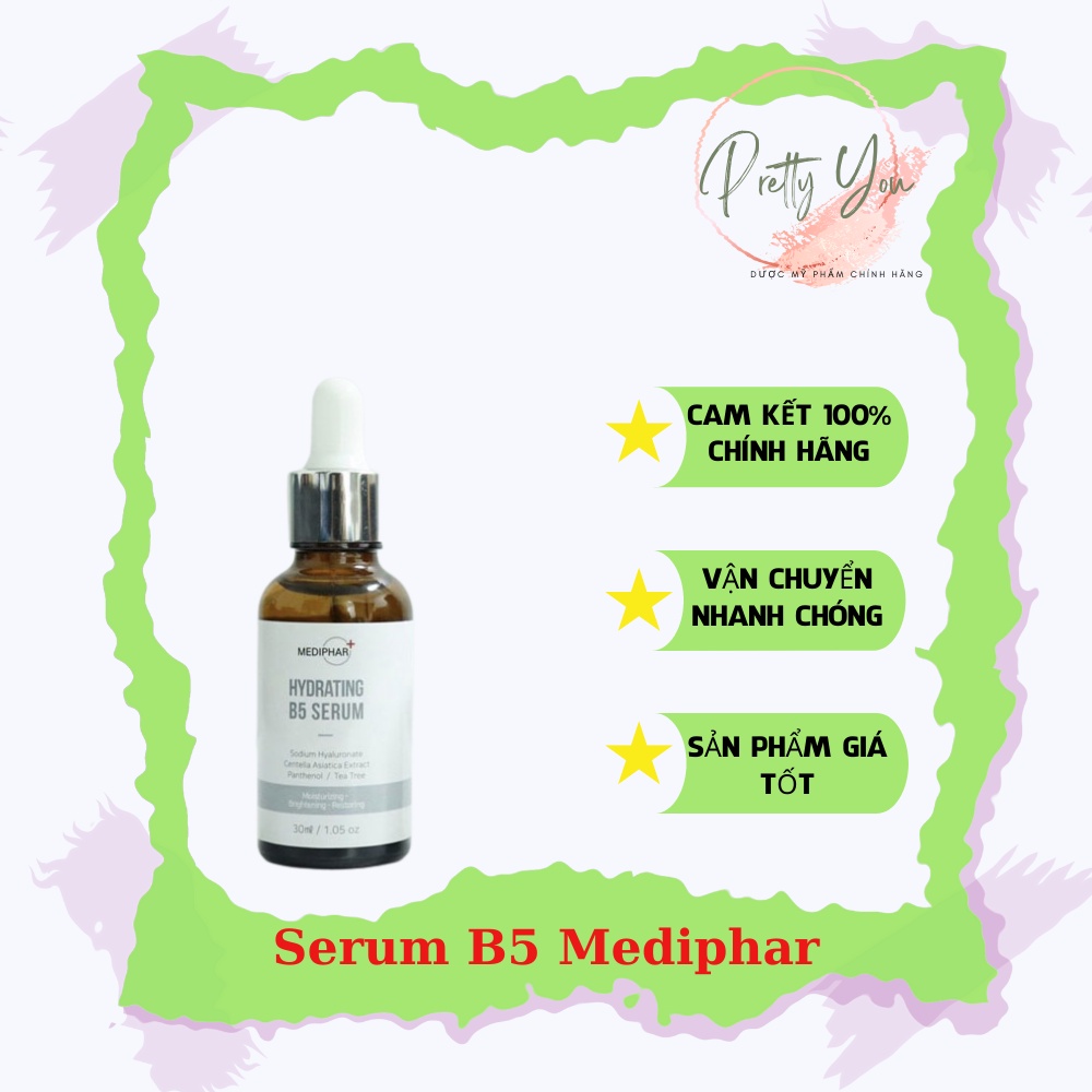 Serum cấp ẩm, hồi phục, trắng da, giảm mụn B5 MEDIPHAR HYDRATING + NIACINAMIDE + TEA TREE 30 ml