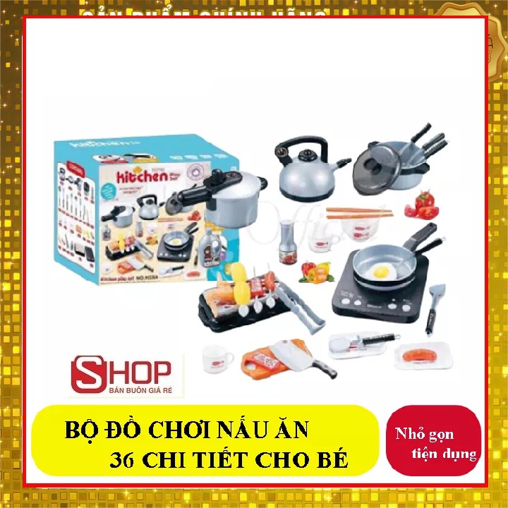 ĐỒ CHƠI NẤU ĂN 36 MÓN CÓ BẾP ĐIỆN CỰC AN TOÀN CHO CÁC BÉ