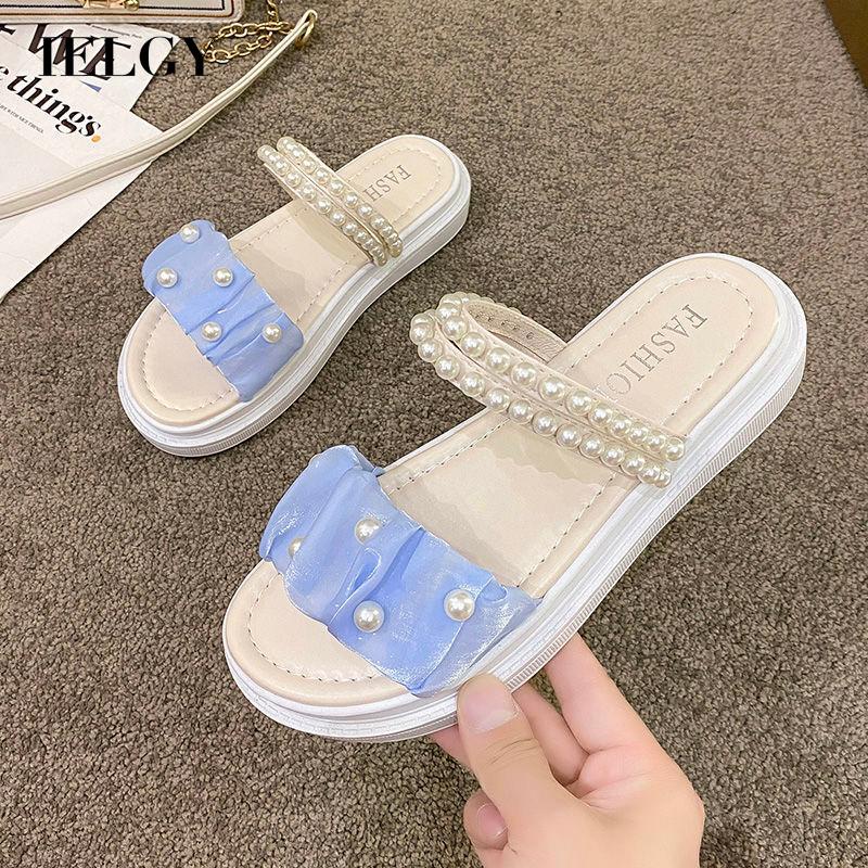 Xăng đan Đính Ngọc Trai Chống Trượt Dễ Phối Đồ Thời Trang Cho Nữ