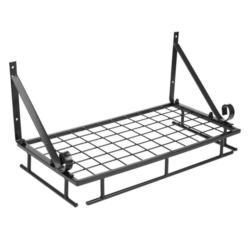 Kitchen Metal Art Storage Rack Wall Storage Rack with Hooks 45Cm