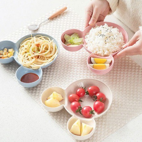 [FREESHIP]ĐĨA ĐỰNG ĐỒ ĂN DẶM LÚA MẠCH - ĐĨA MICKEY