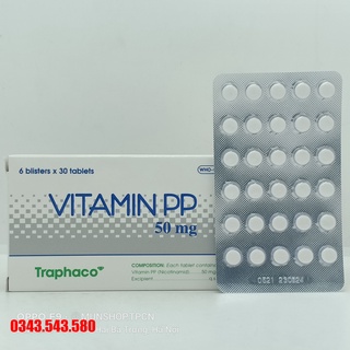 VITAMIN PP 50mg Traphaco hộp 6 vỉ x 30 viên
