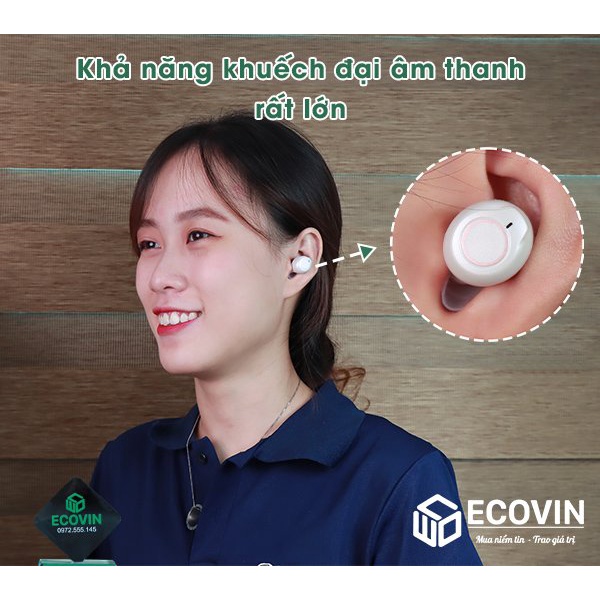 Máy Trợ Thính Không Dây Cảm Ứng, Tai Nghe Trợ Thính Siêu Nhỏ Dành Cho Người Già Điếc Nặng Cao Cấp Goodmi GM-305