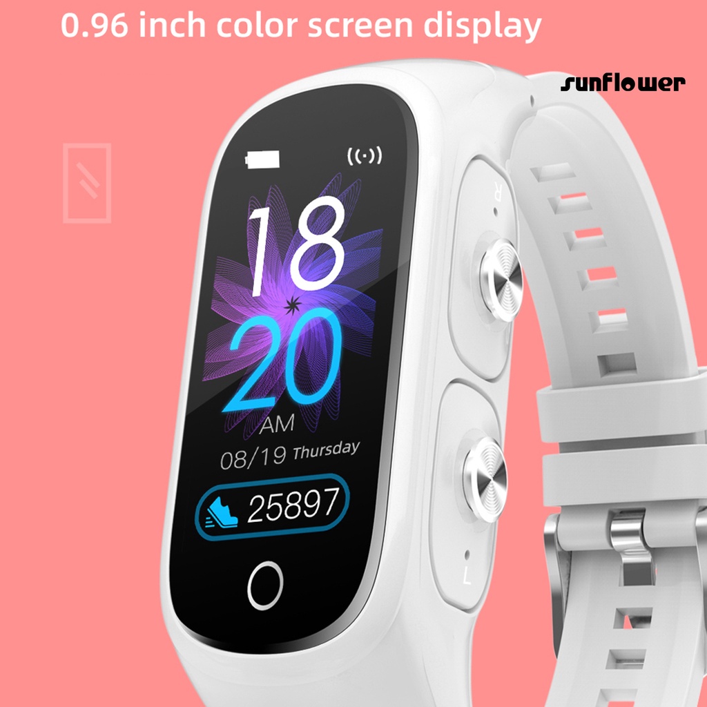 Đồng Hồ Thông Minh n8 bluetooth Đa Năng Theo Dõi Sức Khỏe Bằng Hợp Kim Kẽm 0.96 inch Kèm Tai Nghe tws