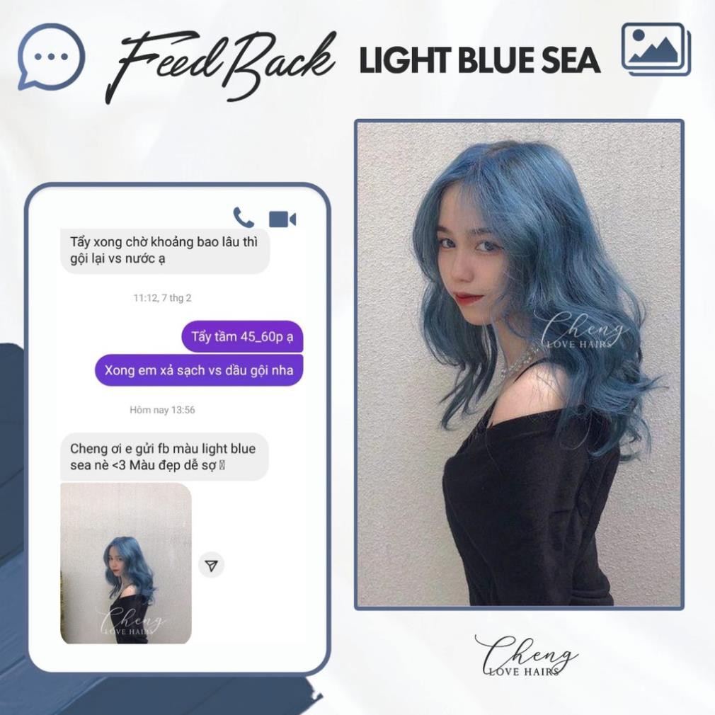 Thuốc nhuộm tóc XANH KHÓI - LIGHT BLUE SEA