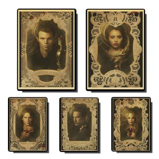 Áp Phích Phim The Vampire Diaries Bằng Giấy Kraft Nhám Cổ Điển Trang Trí Nhà Cửa