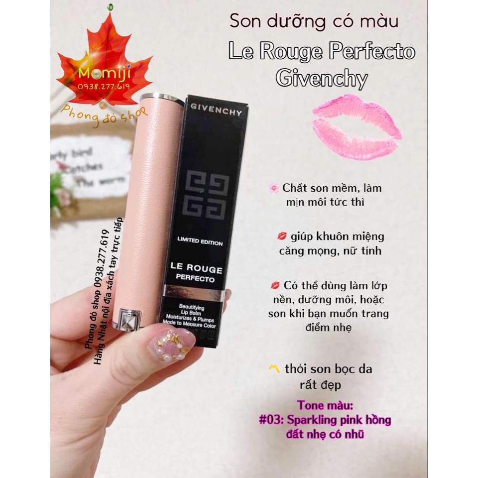 💋 Son dưỡng có màu Le Rouge Perfecto Givenchy