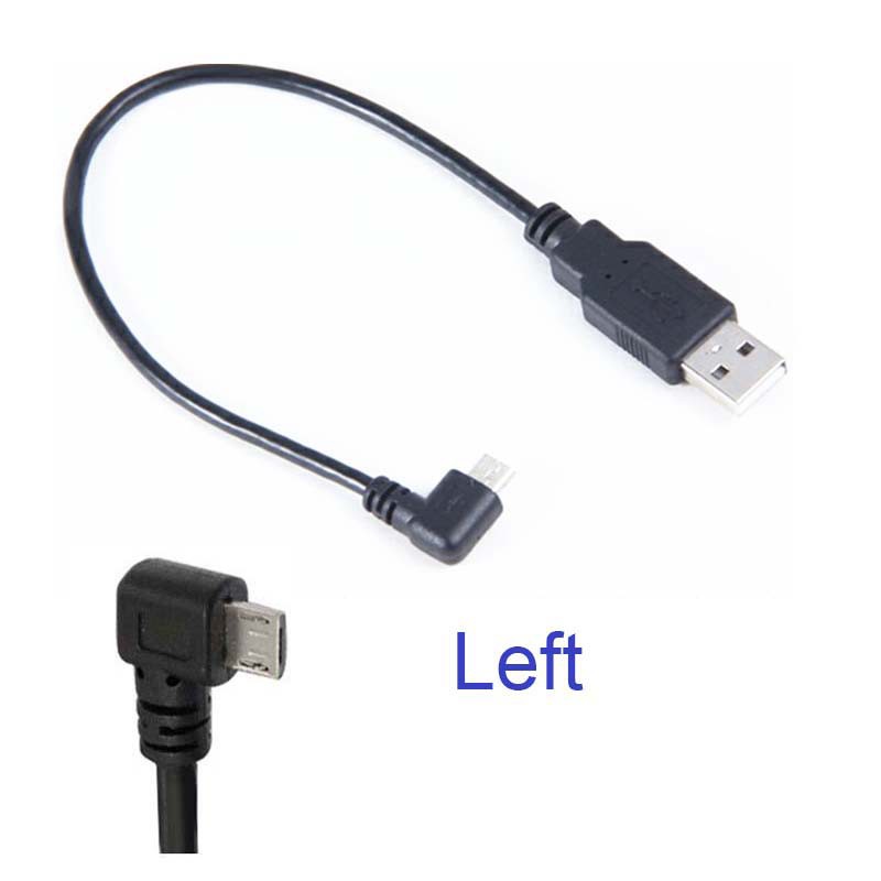 Dây Cáp Sạc Đồng Bộ Dữ Liệu Micro USB Nhanh Chóng Góc Phải 90 2A Dài 24cm Mới