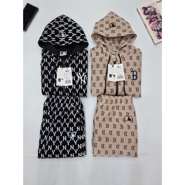 Bộ nỉ NY MLB monogram có mũ | BigBuy360 - bigbuy360.vn