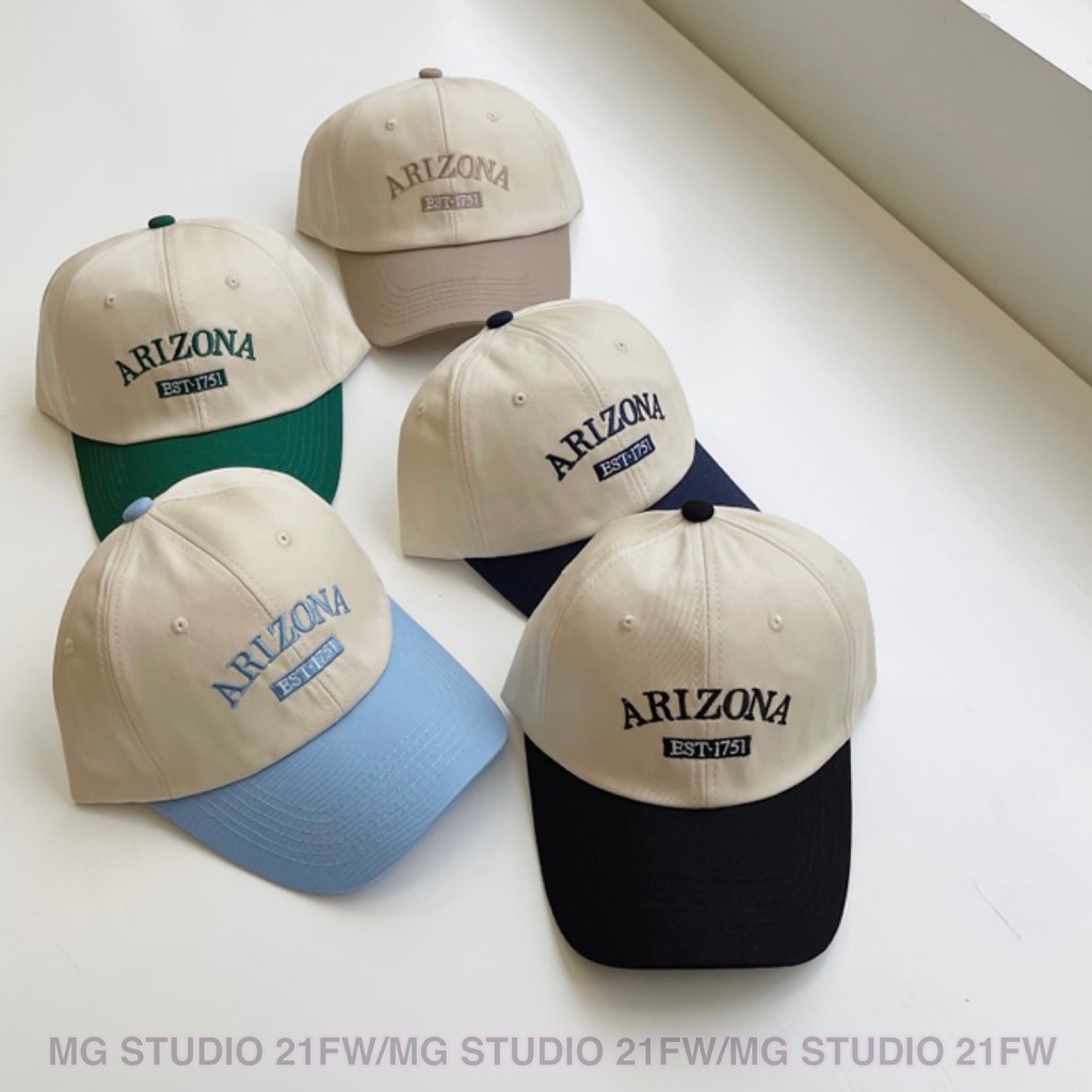 Mũ lưỡi trai MG STUDIO thêu chữ cái “ARIZONA ” với 5 màu sắc tùy chọn