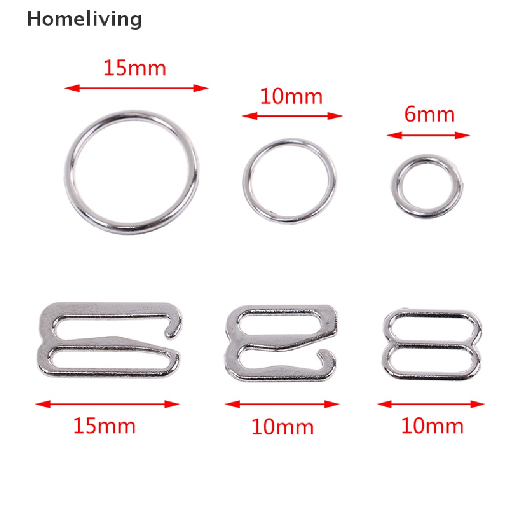 Set 100 Móc Kim Loại Màu Bạc May Đồ Lót