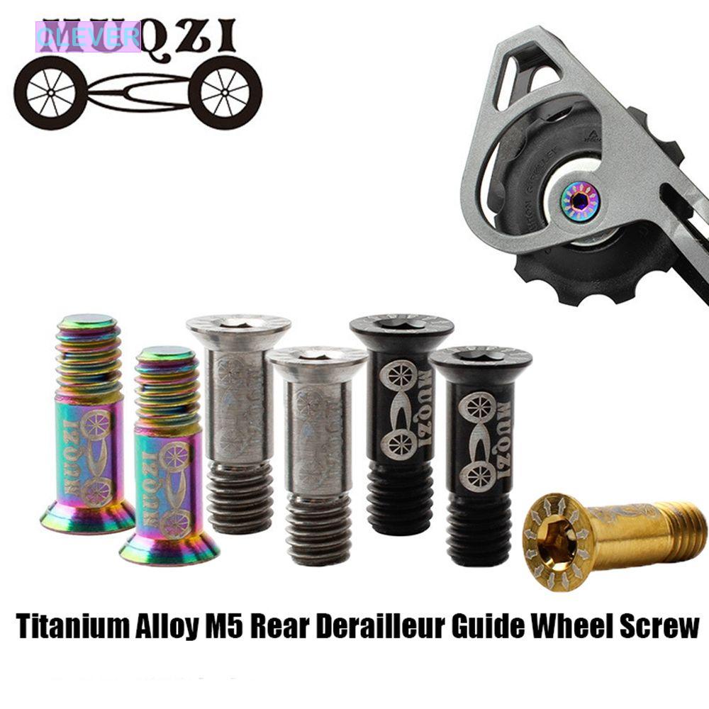 CLEVER 1/2pcs 16x7.7x5mm M5 Wheel Screw Titanium Alloy Tension Wheels Screws Rear Derailleur Guide 4 Colors Bike Parts Bicycle Accessories Mountain Road Folding Fixed Bolt/Multicolor